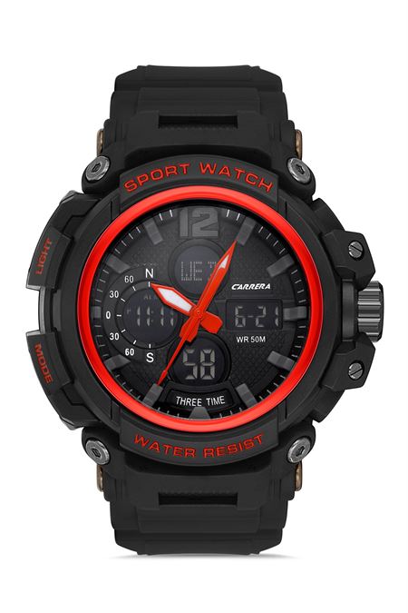 SİYAH SİLİKON ERKEK KOL SAATİ 