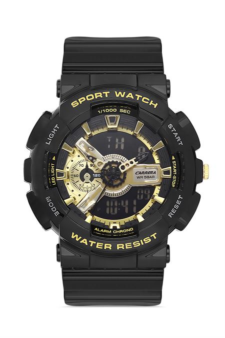 SİYAH SİLİKON ERKEK KOL SAATİ 